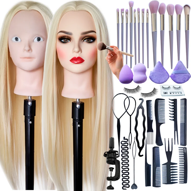 Makeup And Hair Doll Head With Training Set MBH3