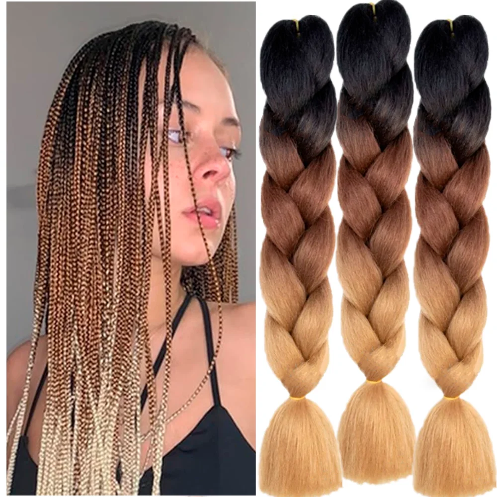 Ombre Braiding Hair Kanekalon 3 Tone, 3 pcs, C14