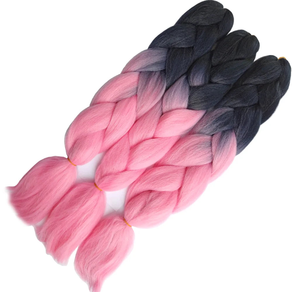 Ombre Braiding Hair Kanekalon 2 Tone, 3 pcs, B4