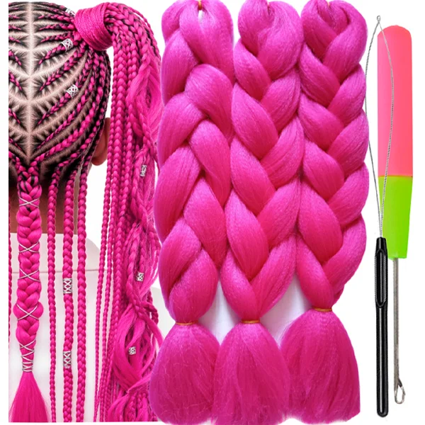 Synthetic Hair Kanekalon Jumbo Braiding Hair, 3 pcs, A18
