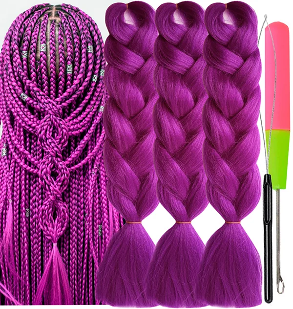 Synthetic Hair Kanekalon Jumbo Braiding Hair, 3 pcs, A35