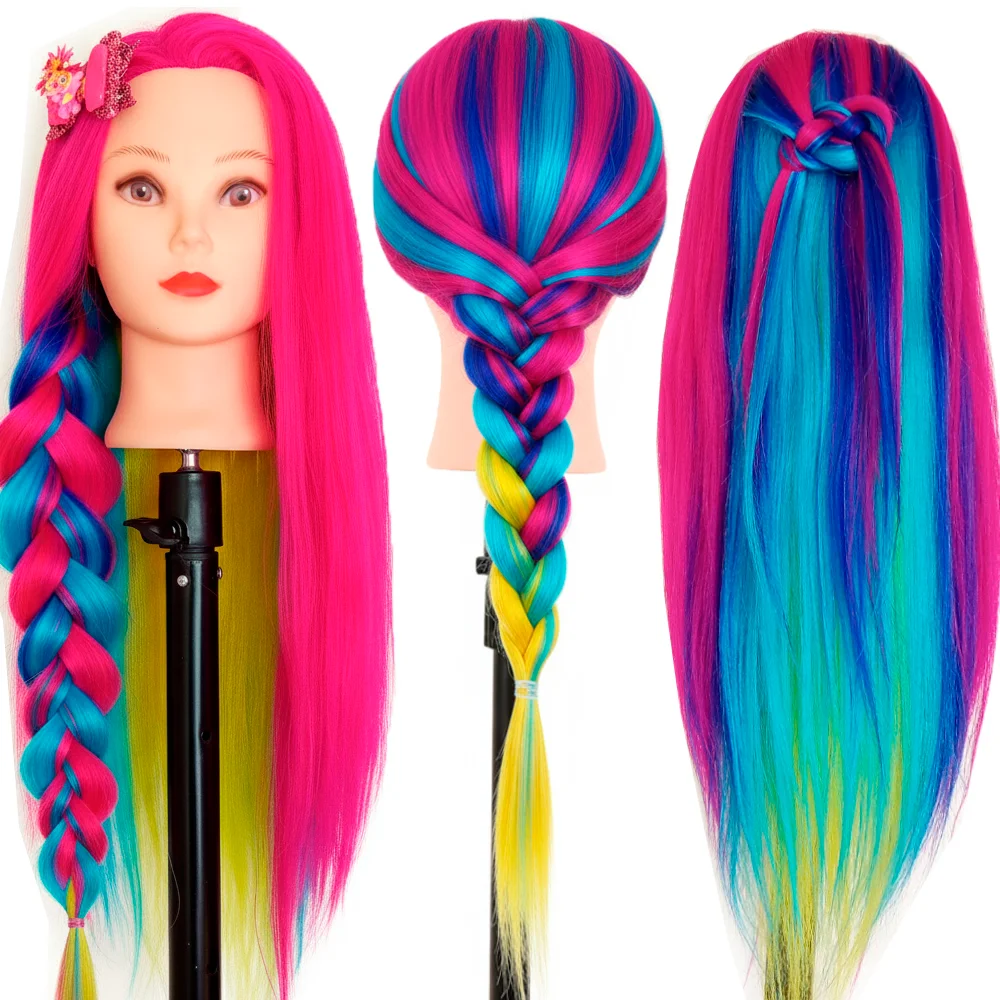 Mannequin Heads Colorful Synthetic Hair DH10