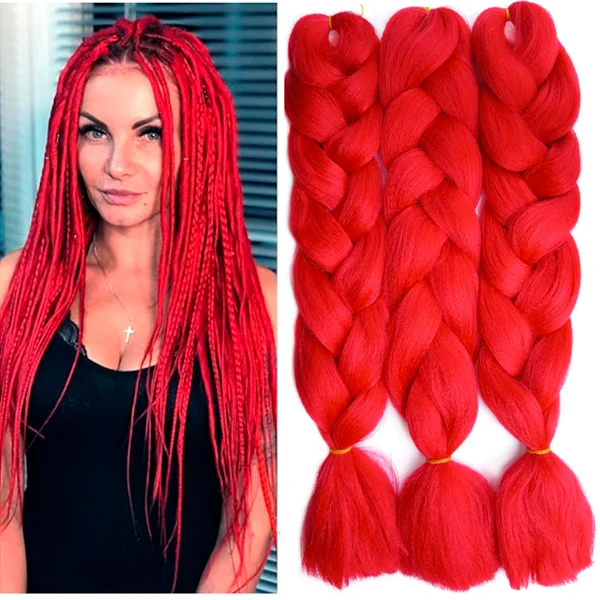 Synthetic Hair Kanekalon Jumbo Braiding Hair, 3 pcs, A12