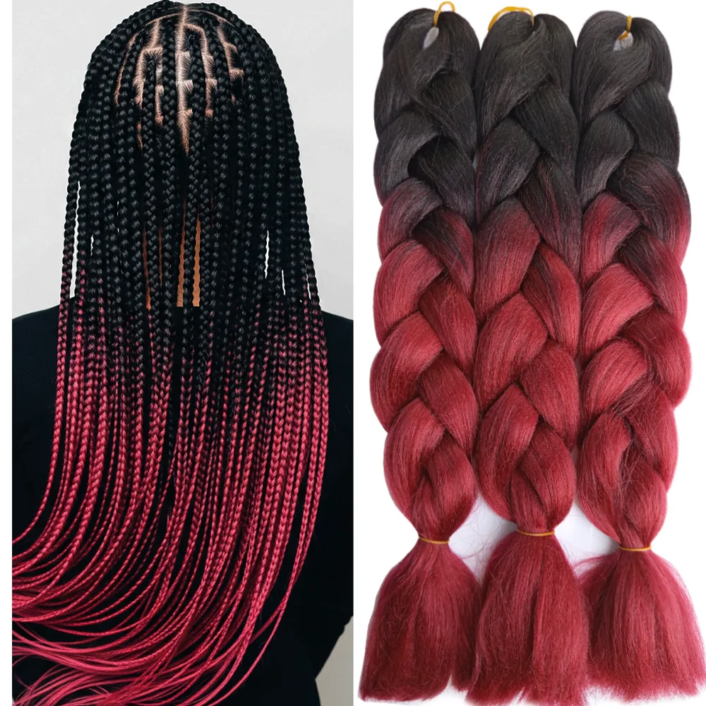 Ombre Braiding Hair Kanekalon 2 Tone, 3 pcs, B8