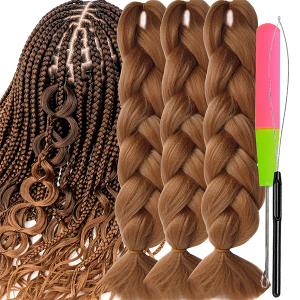 Synthetic Hair Kanekalon Jumbo Braiding Hair, 3 pcs, A7 (30#)