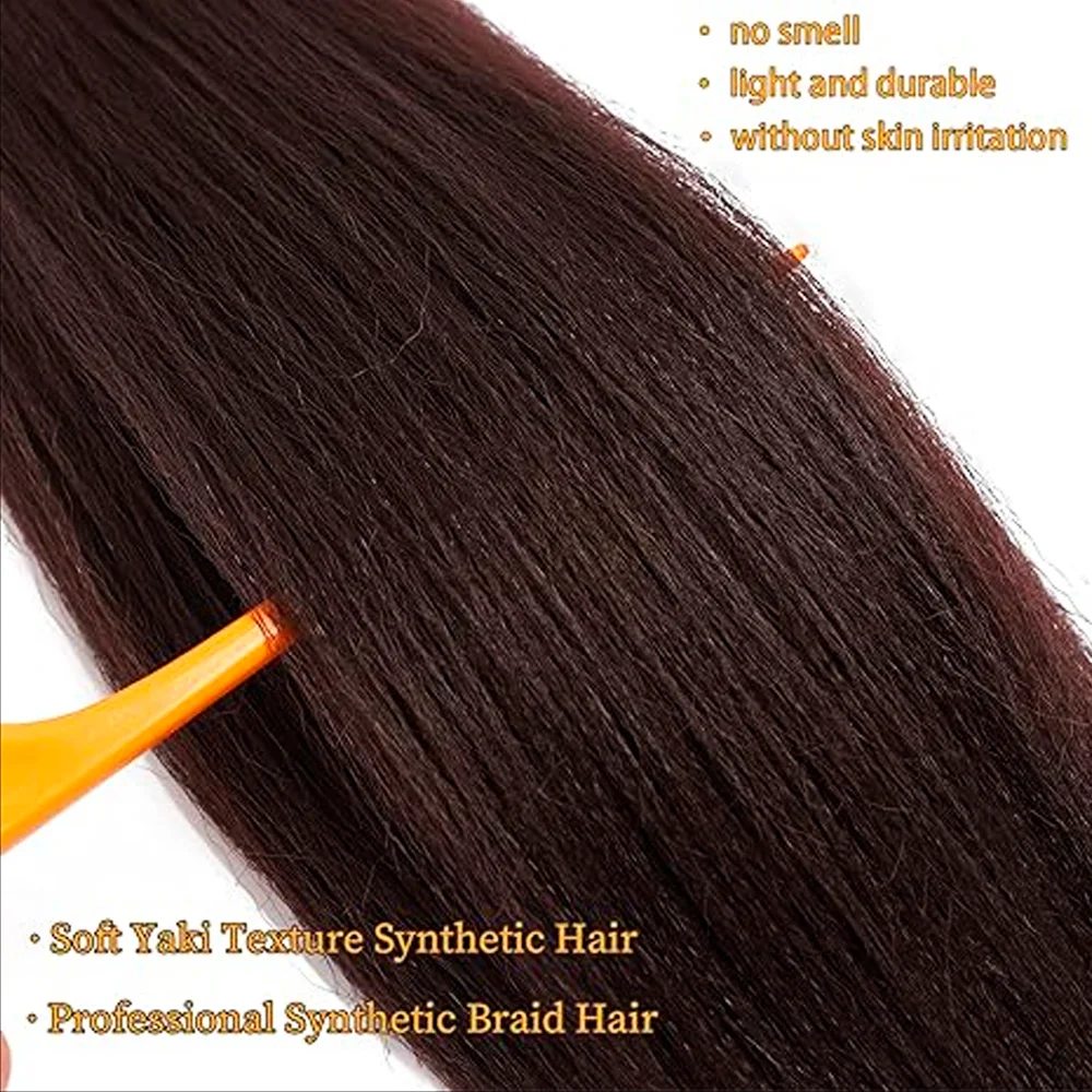 Pre Stretched Braiding Hair, 3 pcs, 99J