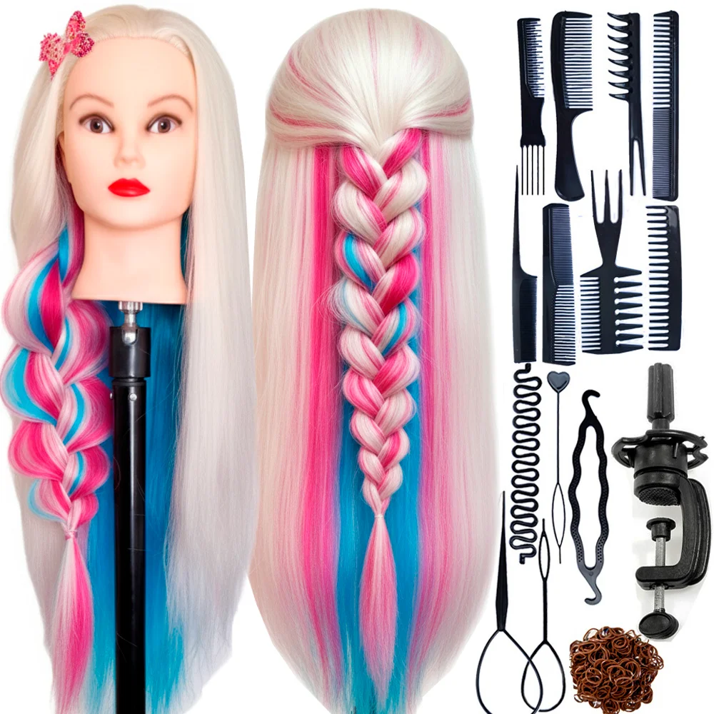 Dolls Head For Braiding Practice with Training Kit DH8T1