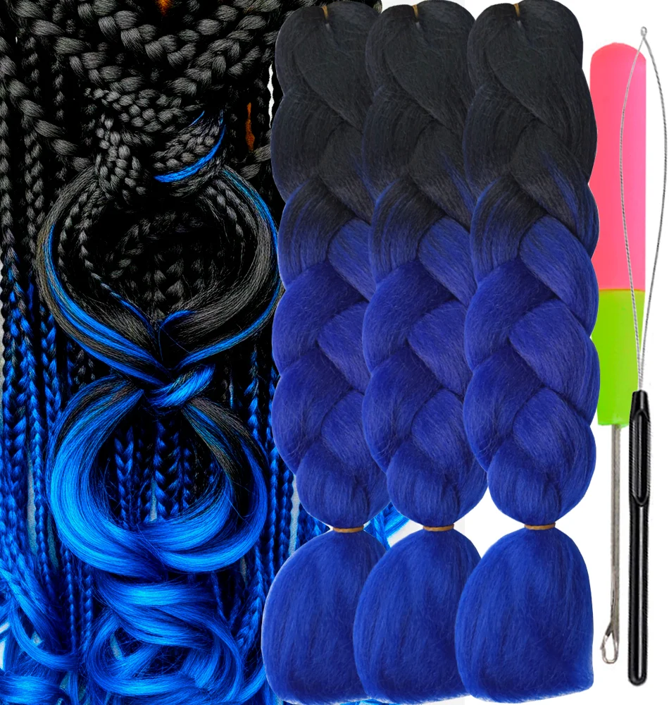 Ombre Braiding Hair Kanekalon 2 Tone, 3 pcs, B21