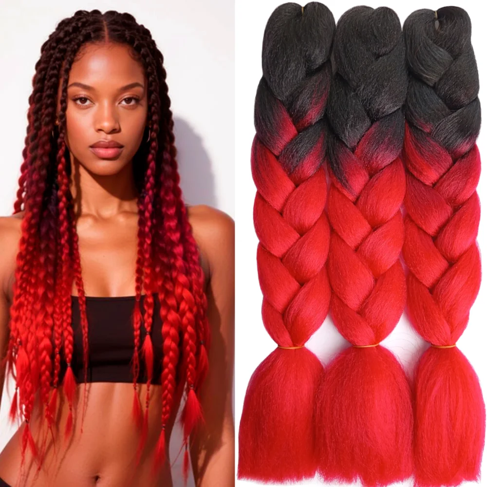 Ombre Braiding Hair Kanekalon 2 Tone, 3 pcs, B1