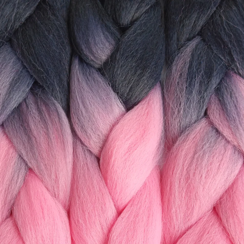 Ombre Braiding Hair Kanekalon 2 Tone, 3 pcs, B4