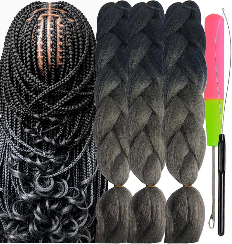 Ombre Braiding Hair Kanekalon 2 Tone, 3 pcs, B35