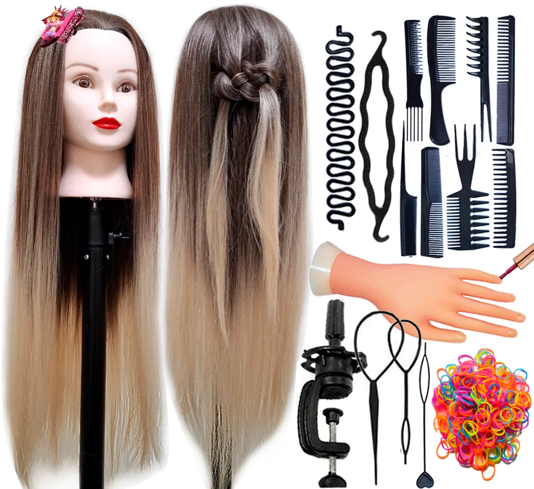 Mannequin Head For Braiding Practice with Training Kit DHM7