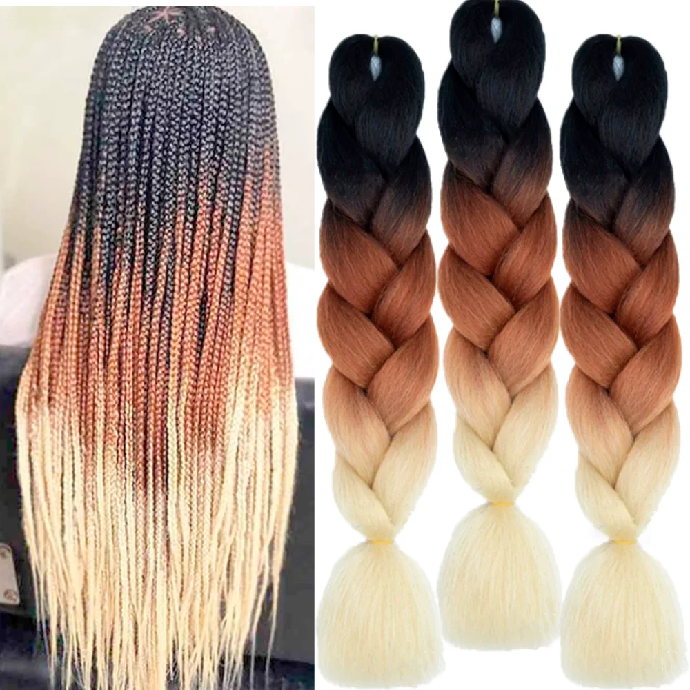 Ombre Braiding Hair Kanekalon 3 Tone, 3 pcs, C15