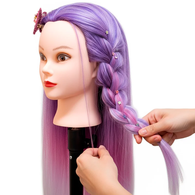 Mannequin Head For Braiding Practice with Hairstyle Kit DHD4