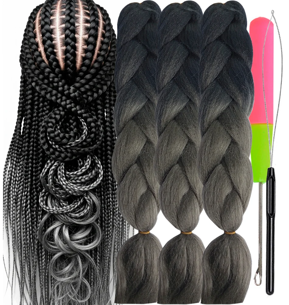 Ombre Braiding Hair Kanekalon 2 Tone, 3 pcs, B35