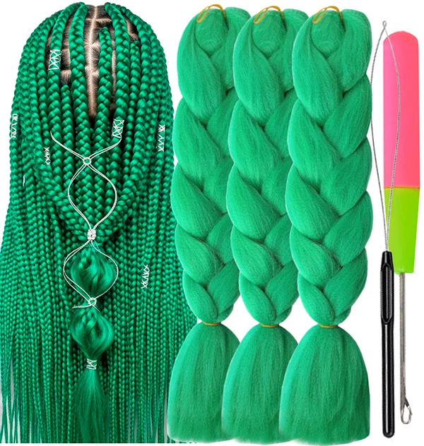 Synthetic Hair Kanekalon Jumbo Braiding Hair, 3 pcs, A24