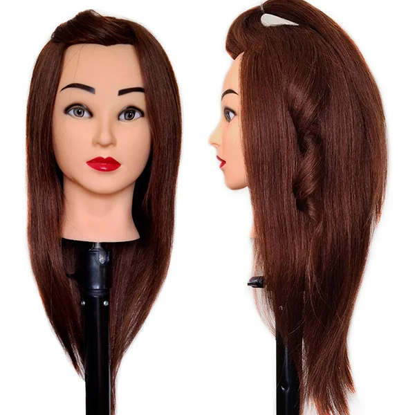 100% Human Hair Styling Head for Hairdressing Students HMN4