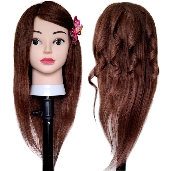 Hairdressing Head 100% Human Hair for Hairdressing Students HMN3
