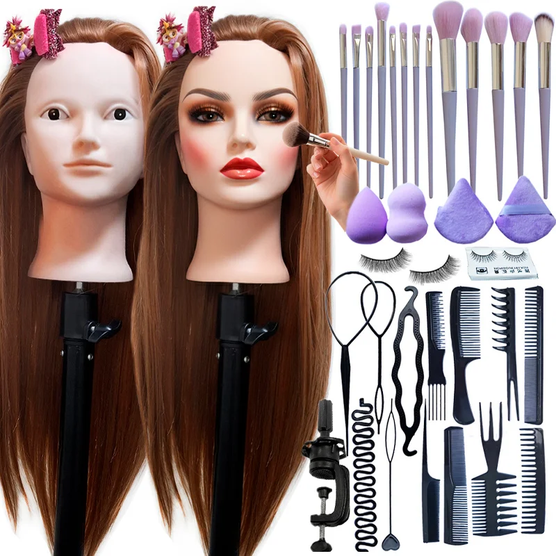 Doll Head For Makeup And Hair Practice With Training Kit
