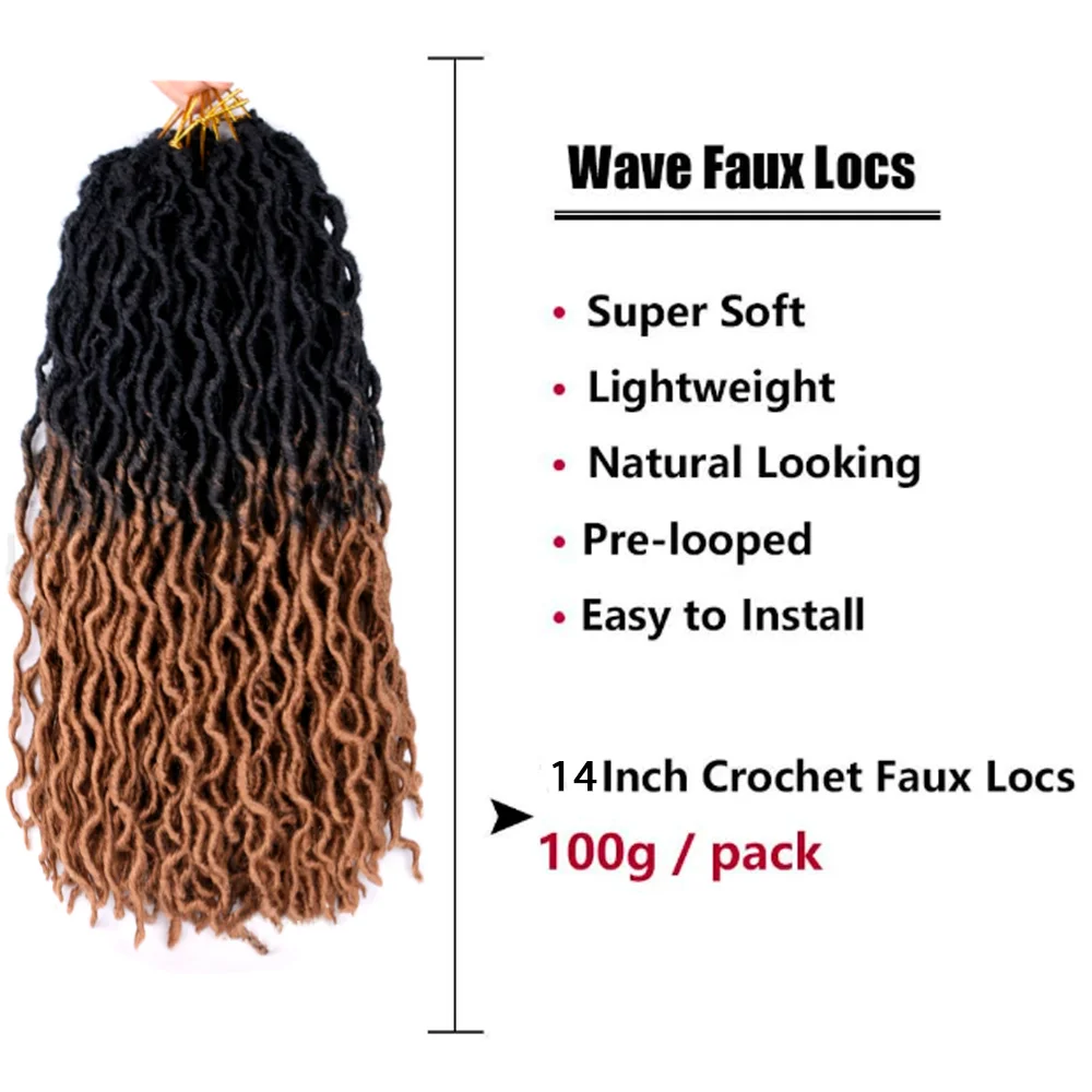 Gypsy Faux Locs T27 14 inch, 18 strands per pack