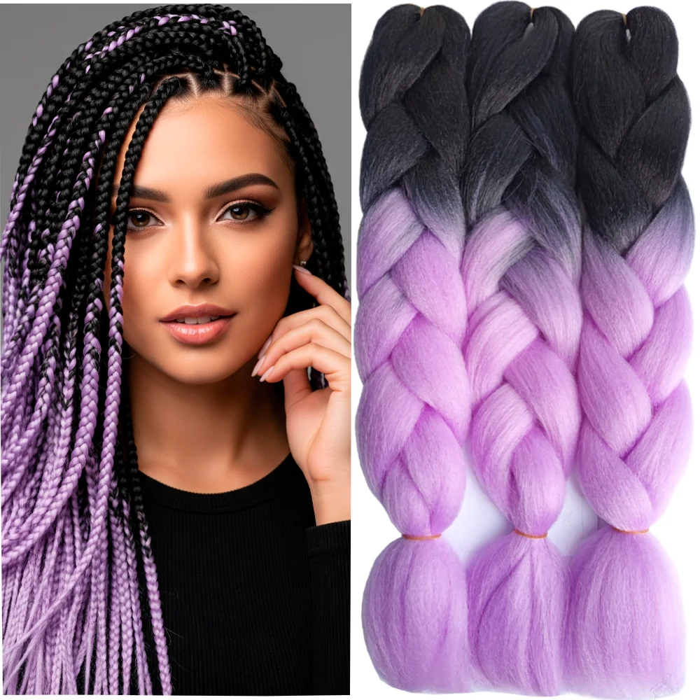 Ombre Braiding Hair Kanekalon 2 Tone, 3 pcs, B27