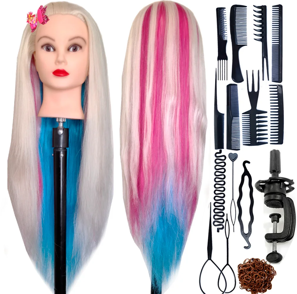 Dolls Head For Braiding Practice with Training Kit DH8T1