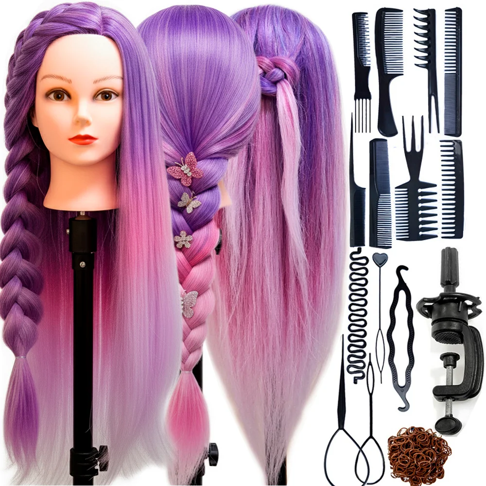 Mannequin Head With Long Hair with Training Kit DH3T1