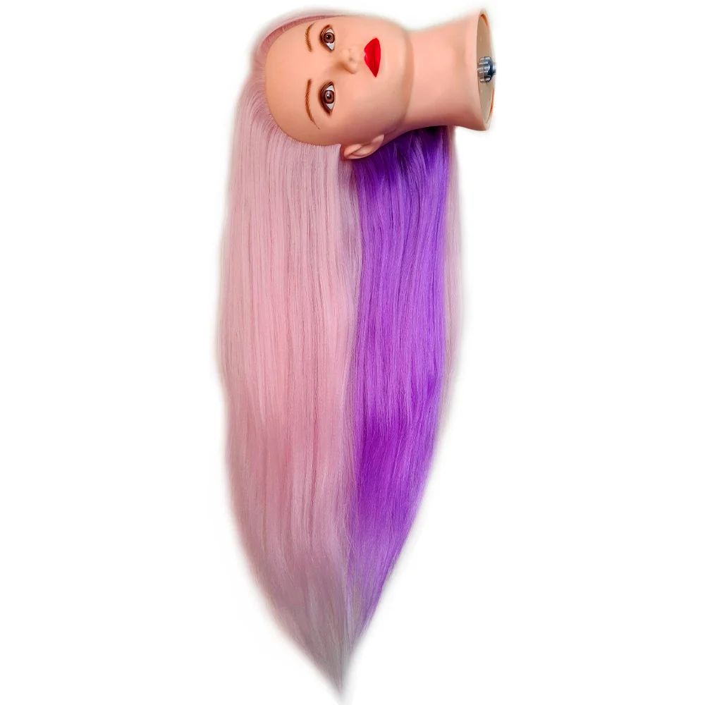 Mannequin Head Colorful Long Synthetic Hair 24inch DH8
