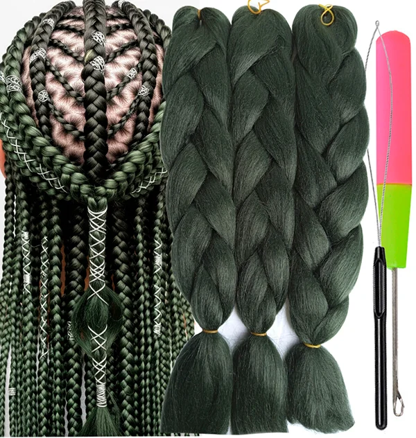 Synthetic Hair Kanekalon Jumbo Braiding Hair, 3 pcs, A23