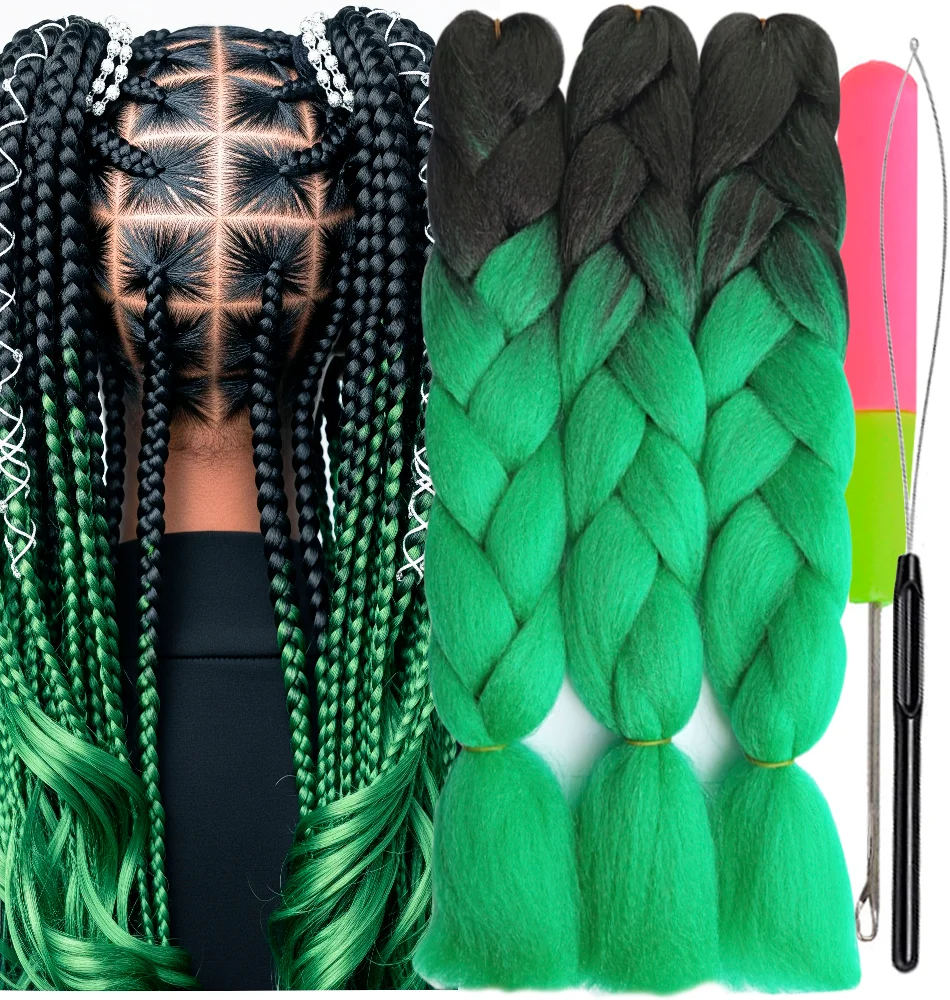 Ombre Braiding Hair Kanekalon 2 Tone, 3 pcs, B15