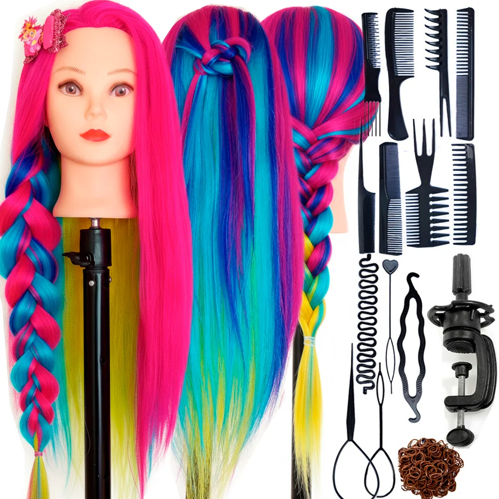 Mannequin Head With Long Hair with Training Kit DH5T1