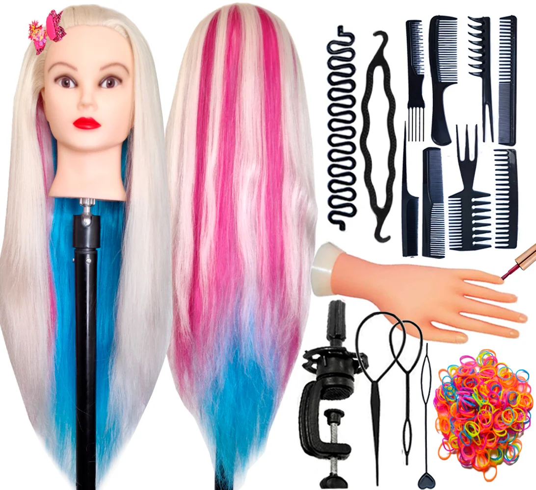 Mannequin Head With Long Hair And Training Kit DHM5