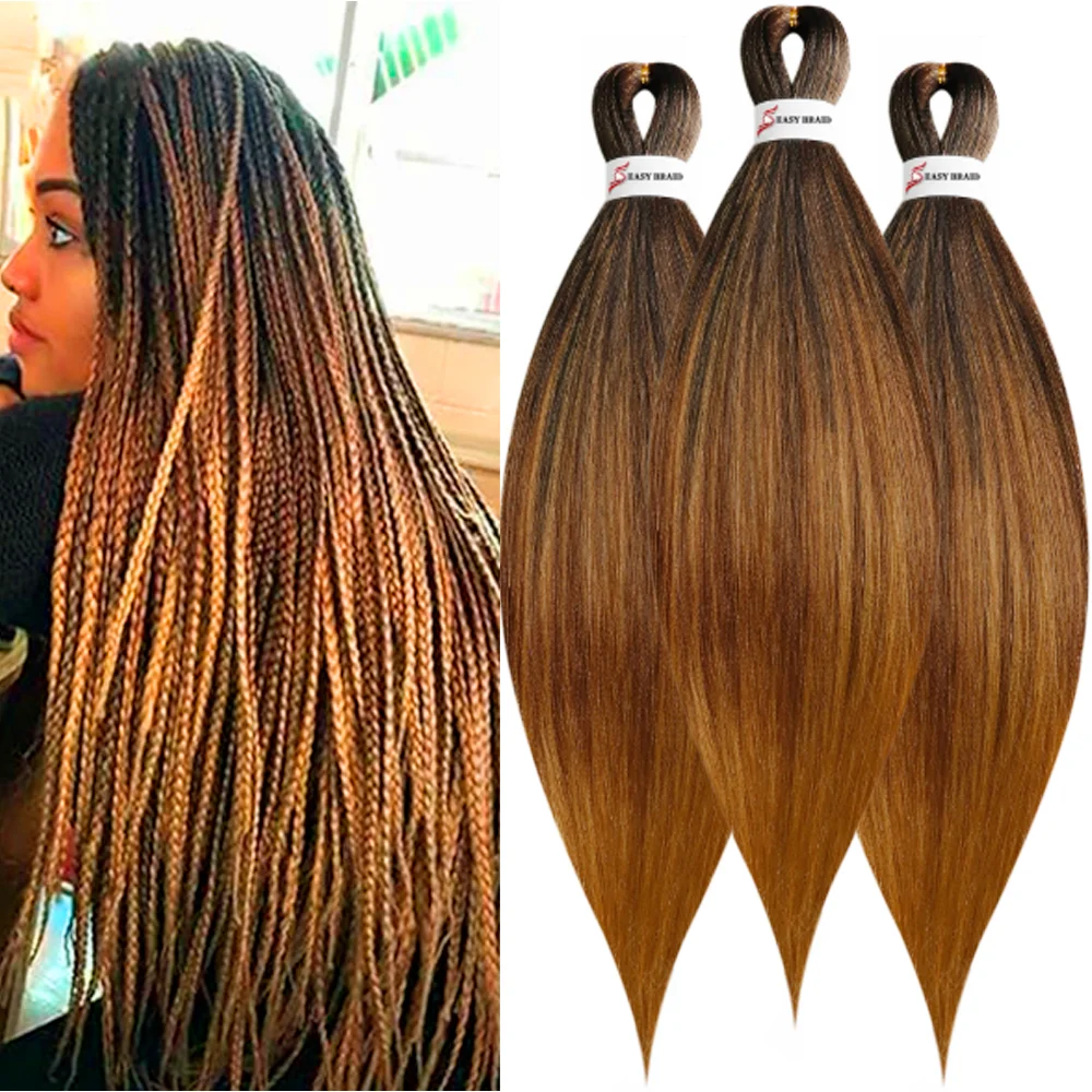 Professional Pre Stretched Braiding Hair, 3 pcs, S26