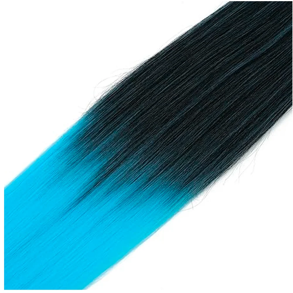 Pre Stretched Braiding Hair, 3 pcs, T1B Light Blue#