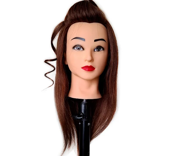 100% Human Hair Styling Head for Hairdressing Students HMN4
