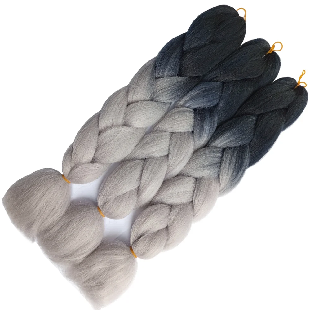 Ombre Braiding Hair Kanekalon 2 Tone, 3 pcs, B36