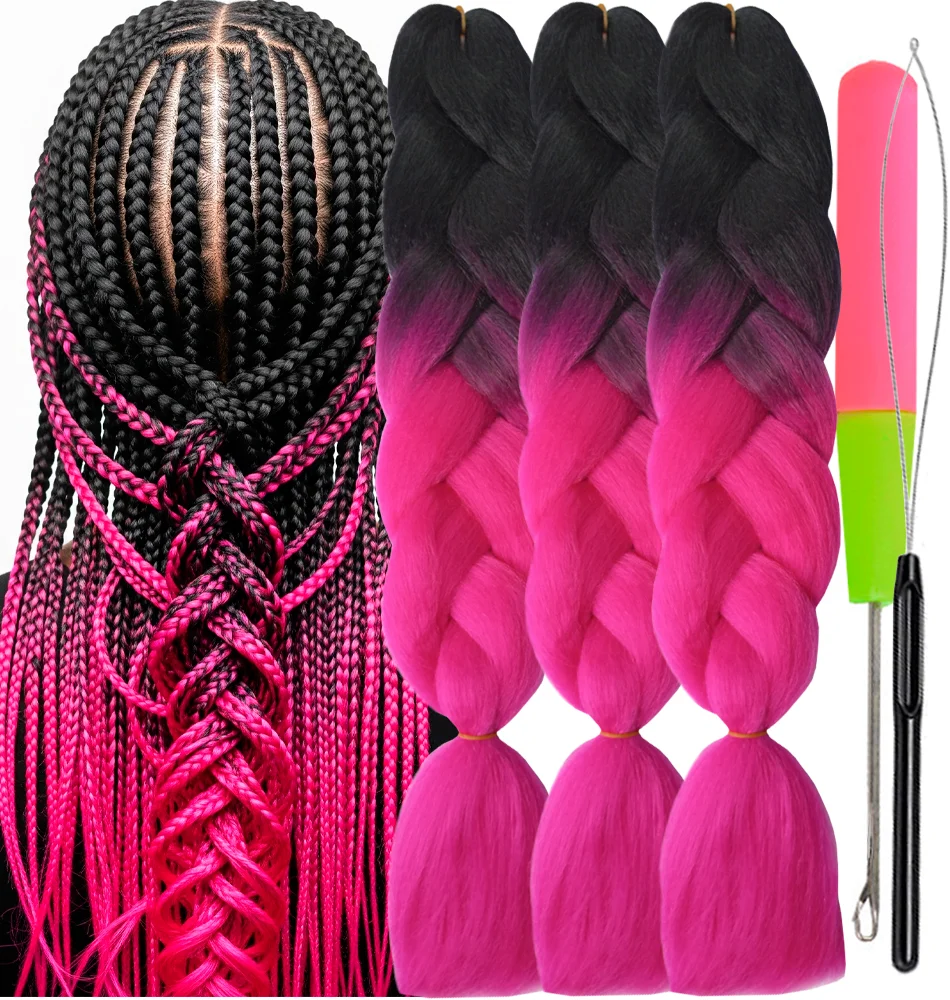 Ombre Braiding Hair Kanekalon 2 Tone, 3 pcs, B7