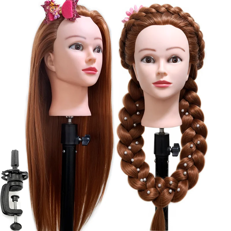 Doll Head With Hair For Hair Practice With Training Kit DHT6