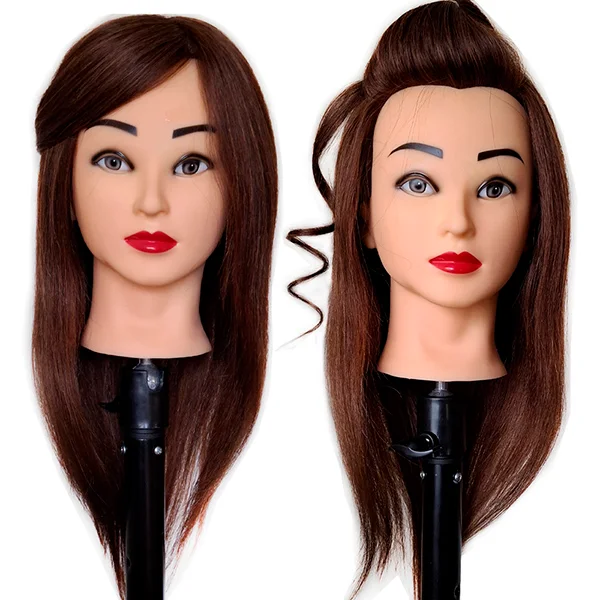 Human Hair Doll Head Dyeing and Hairstyling HMN2
