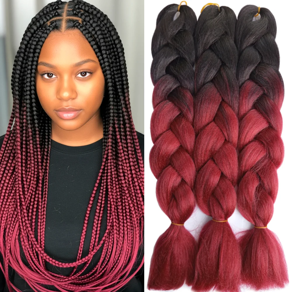 Ombre Braiding Hair Kanekalon 2 Tone, 3 pcs, B8