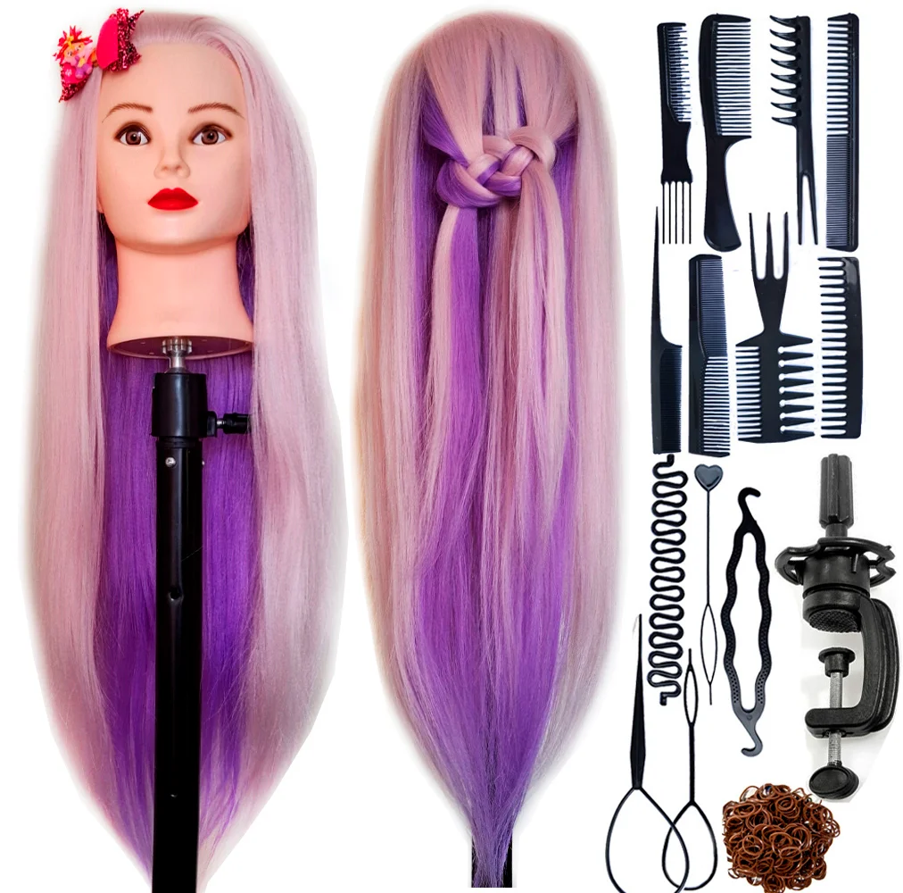 Dolls Head For Braiding Practice with Training Kit DH2T1