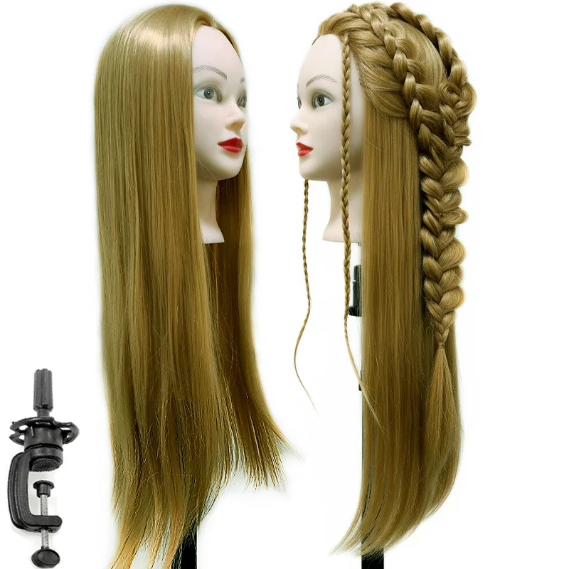 Mannequin Head Synthetic Hair 24 inch With Training Kit DHT2
