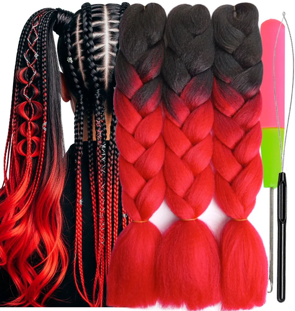 Ombre Braiding Hair Kanekalon 2 Tone, 3 pcs, B1