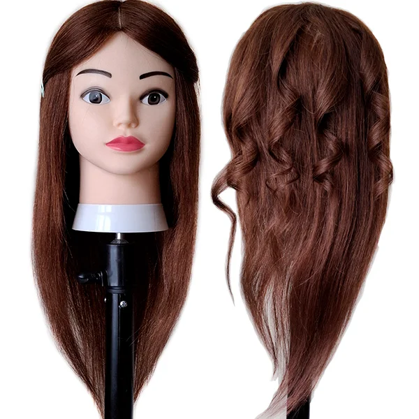 Stylish Head 100% Human Hair Dyeing and Hairstyling HMN1