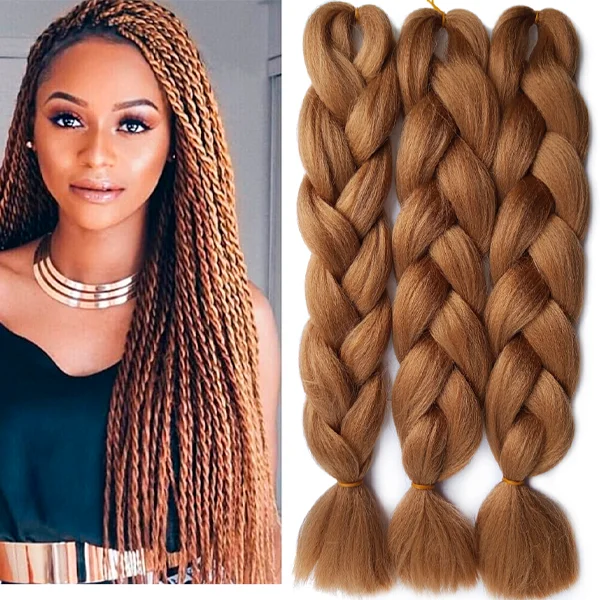 Synthetic Hair Kanekalon Jumbo Braiding Hair, 3 pcs, A7 (30#)