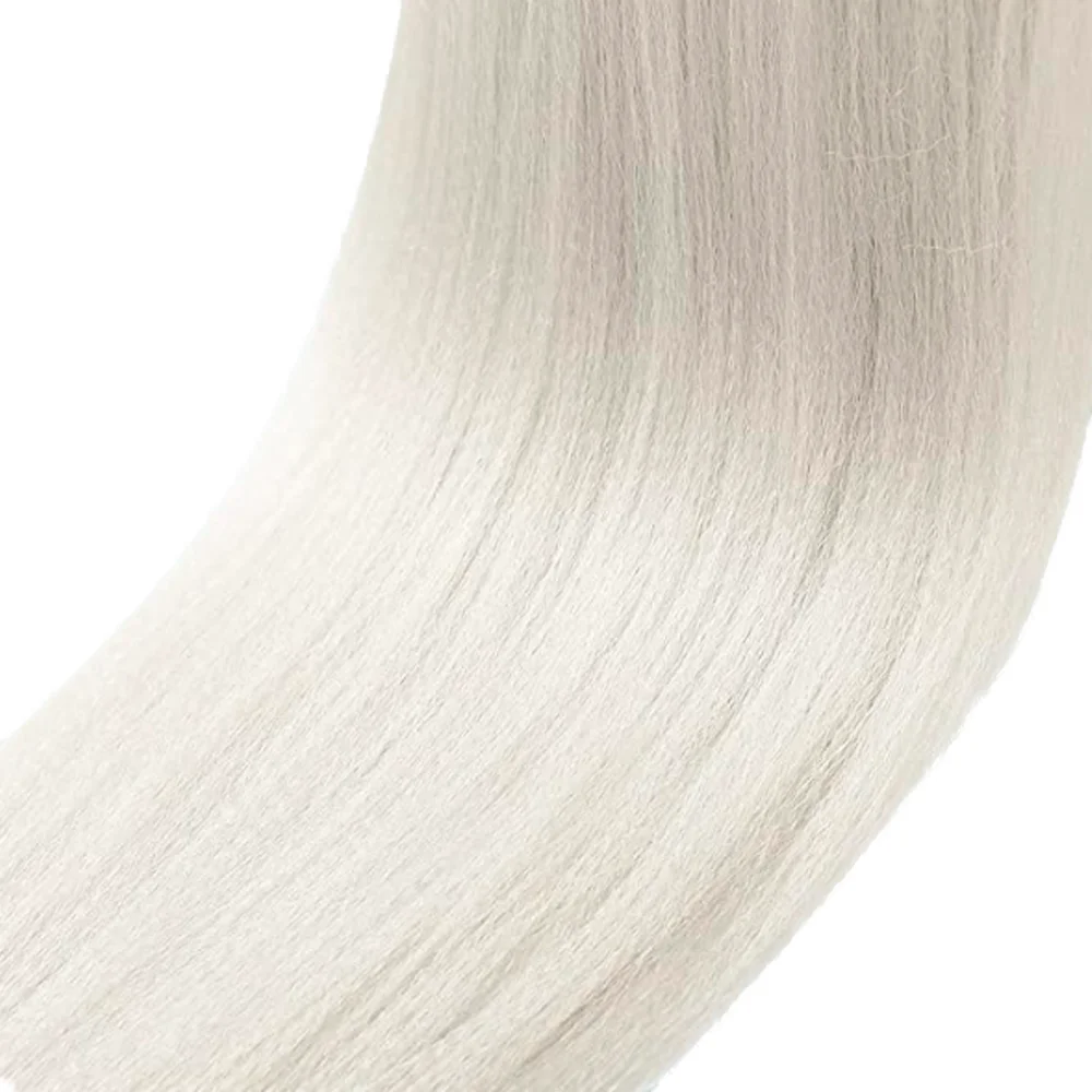 Pre Stretched Braiding Hair, 3 pcs, Silver#