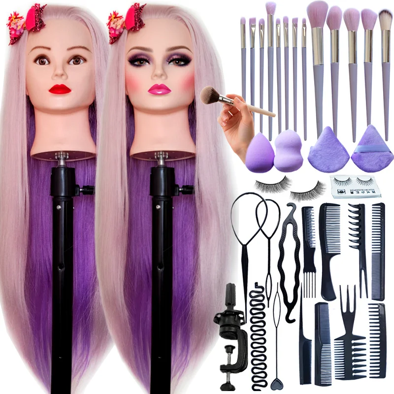 Doll Head For Hairdressing And Makeup For Kids With Training Kit