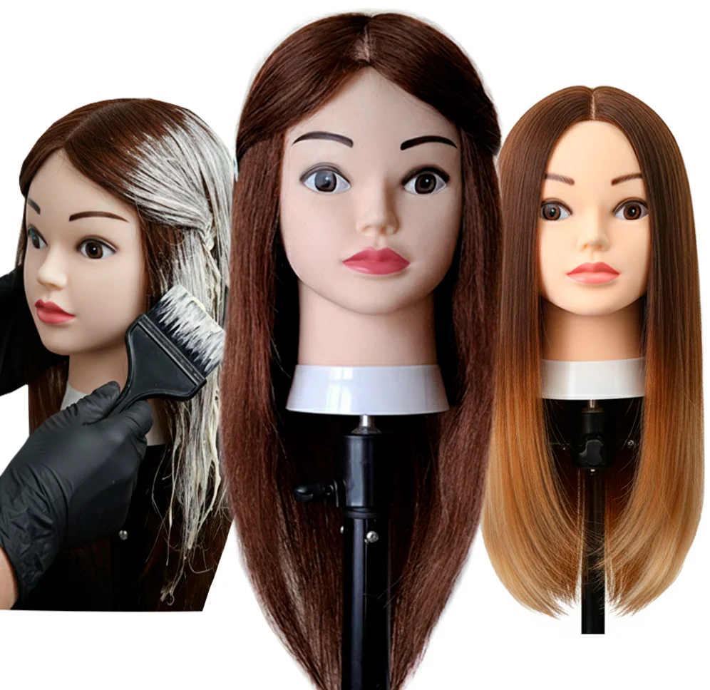 Stylish Head 100% Human Hair Dyeing and Hairstyling HMN1