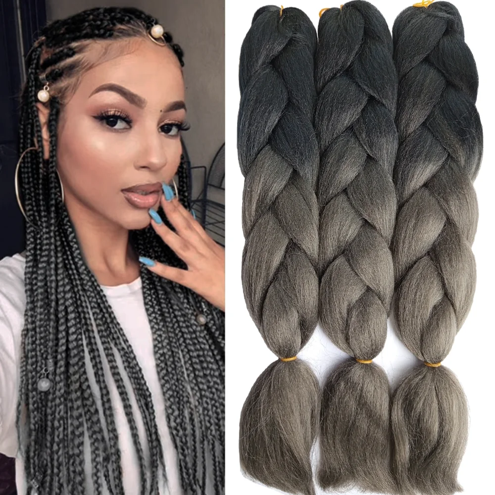 Ombre Braiding Hair Kanekalon 2 Tone, 3 pcs, B35