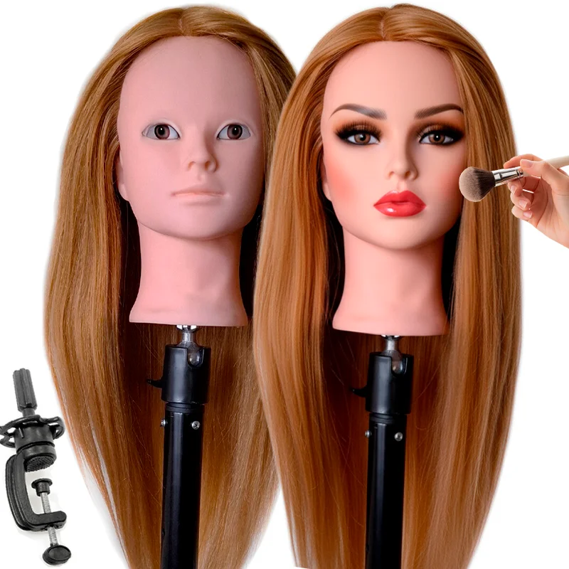 Makeup Doll With Head Hair For Styling HMRM4